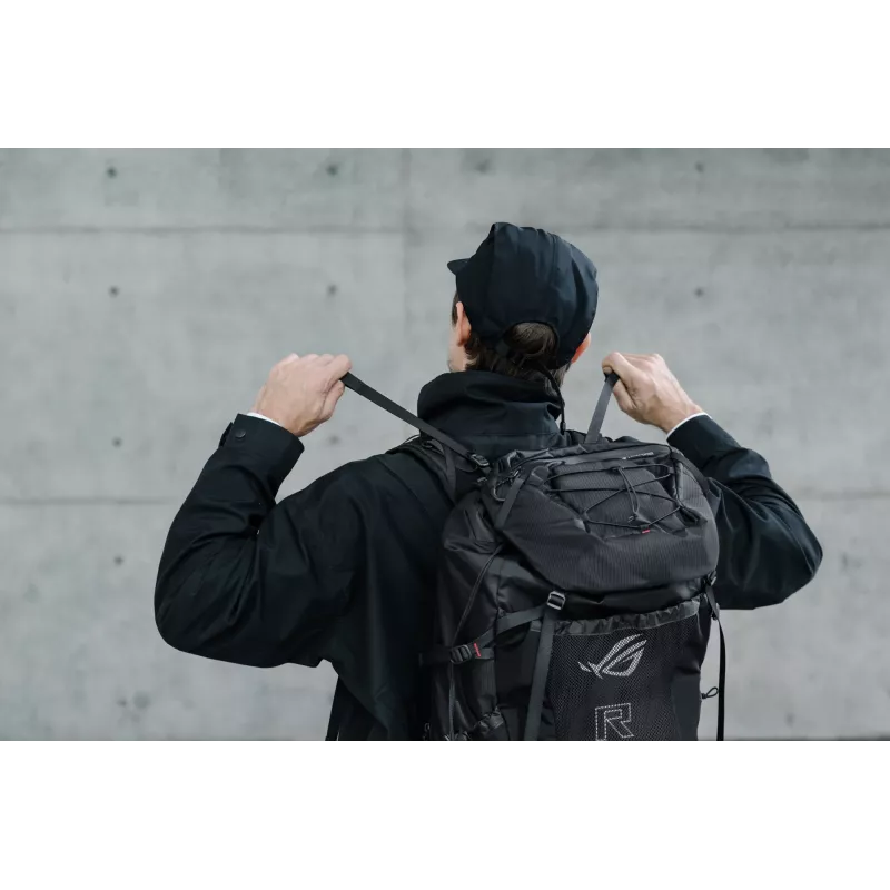 Mochila de gaming ASUS ROG Archer ErgoAir preta EVA (Etileno-acetato de vinilo), Lycra, Nylon