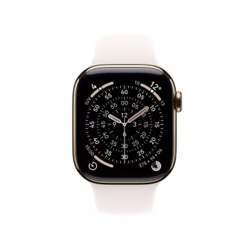 APPLE Watch Series 11 GPS + Cellular 42mm Caixa de titânio dourada com bracelete desportiva Light Blush M/L