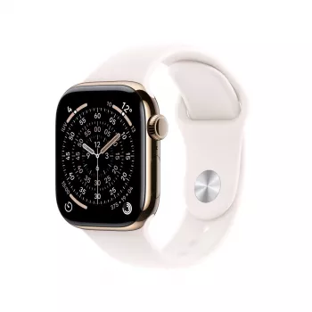 APPLE Watch Series 11 GPS + Cellular 46mm Caixa de titânio dourada com bracelete desportiva Light Blush S/M