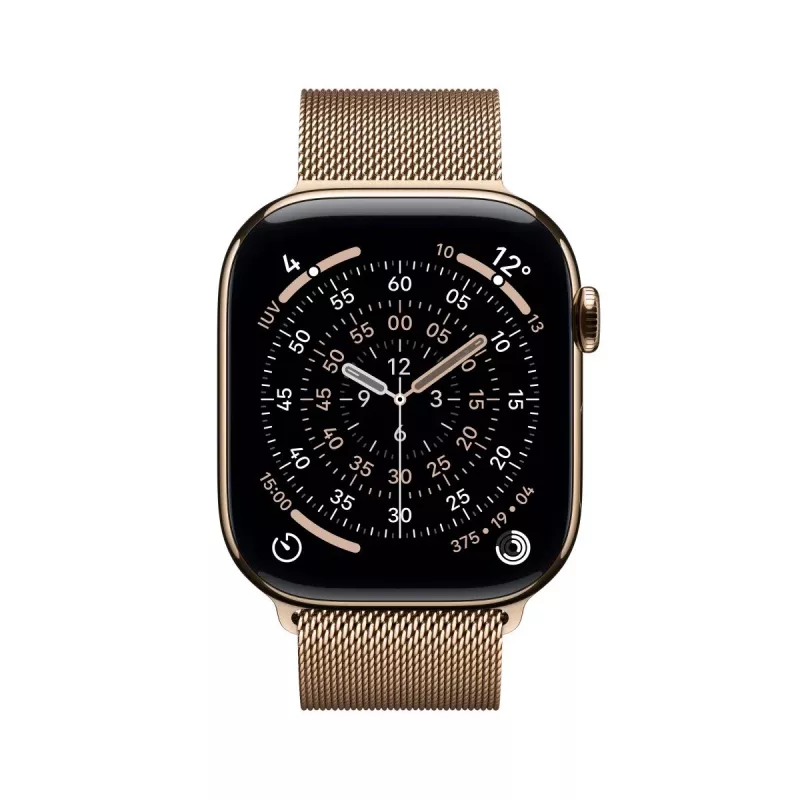 APPLE Watch Series 11 GPS + Cellular 46mm Caixa de titânio dourada com bracelete Milanese Loop dourada - M/L
