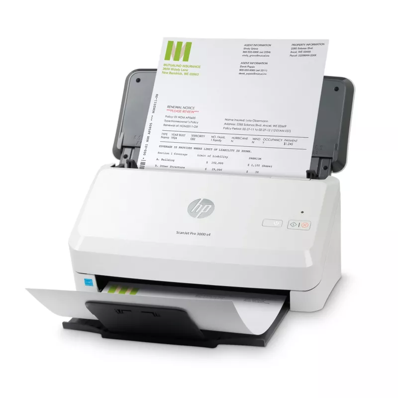 Scanner de folhas HP Scanjet Pro 3000 s4 600 x 600 DPI A4 preto, branco