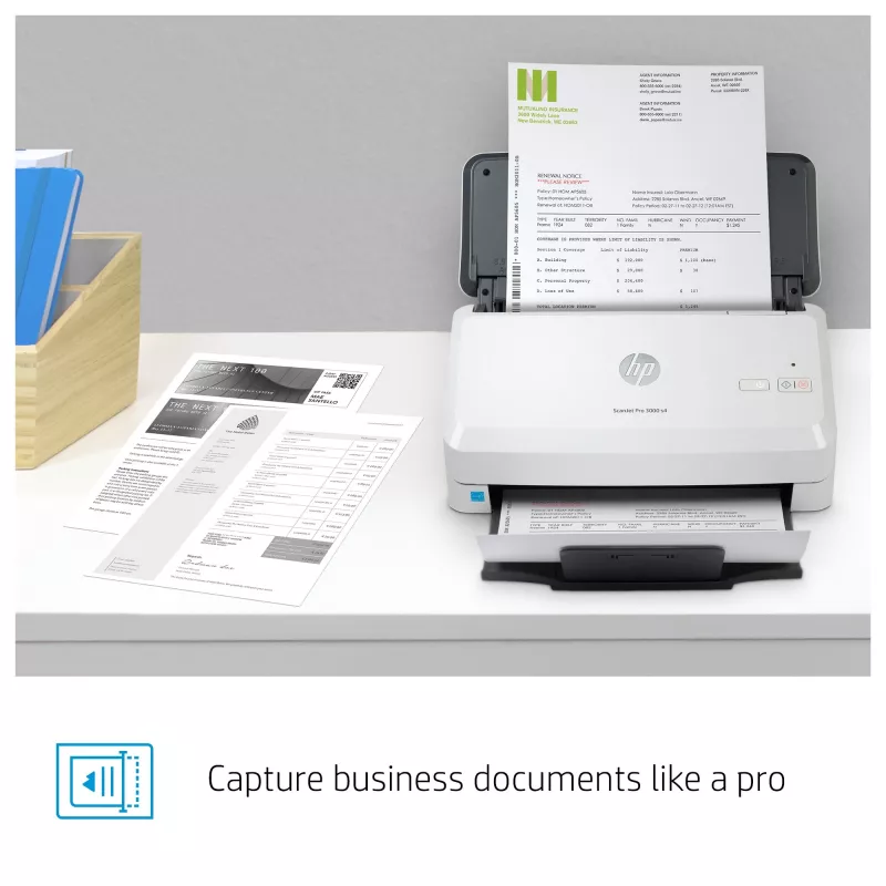 Scanner de folhas HP Scanjet Pro 3000 s4 600 x 600 DPI A4 preto, branco