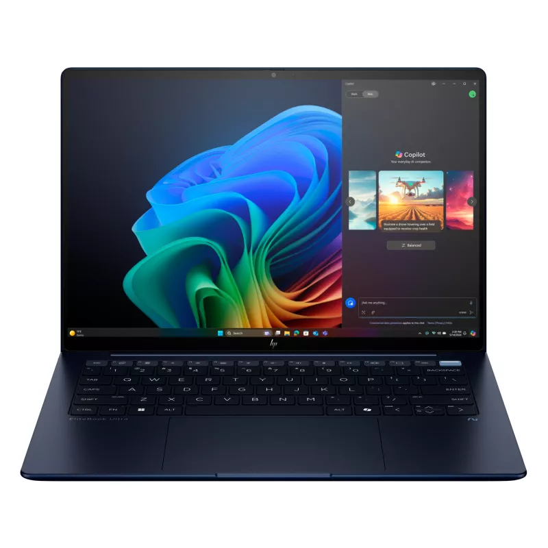 HP EliteBook Ultra G1i Next Gen AI PC Wolf Pro Security Edition Copilot+ PC Intel Core Ultra 7 258V Portátil 35,6 cm (14 polegadas) Ecrã tátil 2.8K 32 GB LPDDR5x-SDRAM Wi-Fi 7 (802.11be) Windows 11 Pro azul