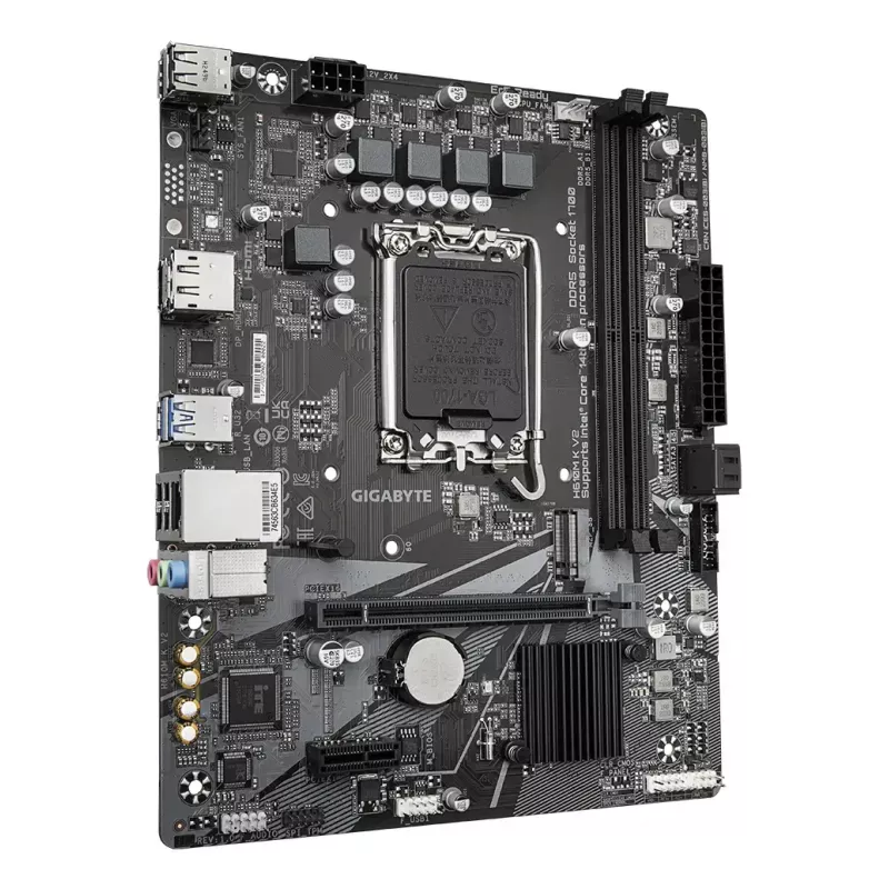 Placa-mãe GIGABYTE H610M K V2 - CPUs Intel Core 14.ª geração, até 5600MHz DDR5, 1xPCIe 3.0 M.2, 1GbE LAN, USB 3.2 Gen 1