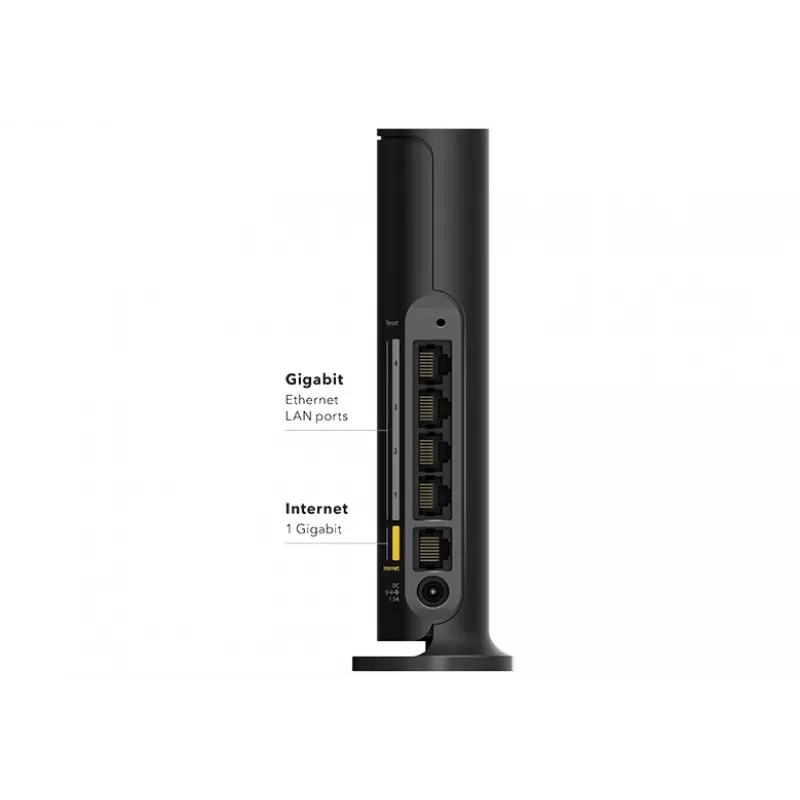 Router Wi-Fi NETGEAR 4-Stream AX1800 Gigabit Ethernet Banda dupla (2,4 GHz / 5 GHz) Preto