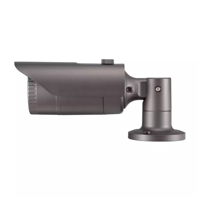 Câmara IP bullet Hanwha QNO-7012R, 4 MP, para exterior, PoE, IR, IP66, IK10, cinzenta