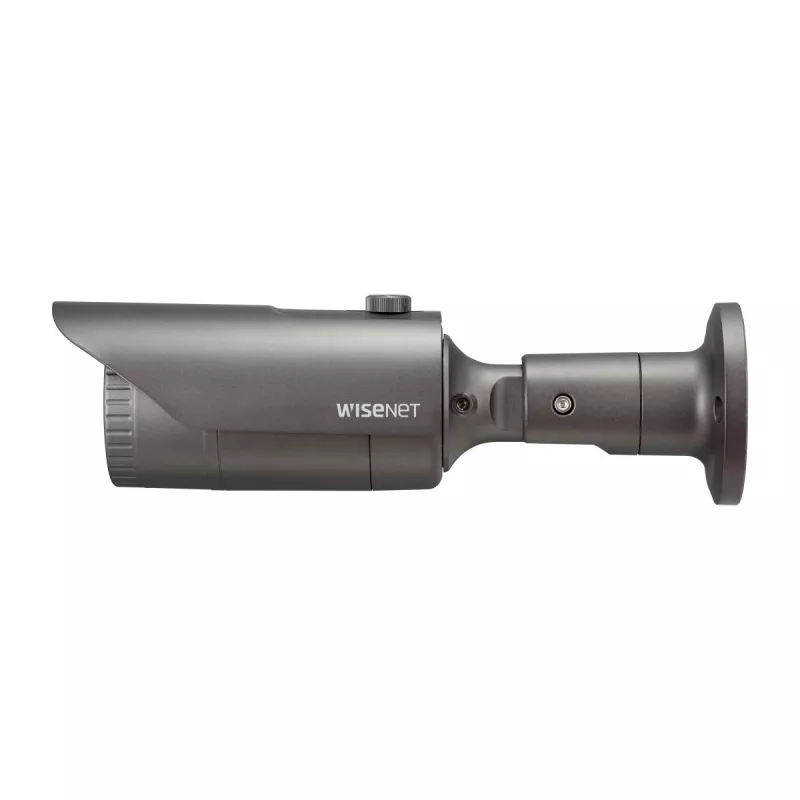 Câmara IP bullet Hanwha QNO-7012R, 4 MP, para exterior, PoE, IR, IP66, IK10, cinzenta