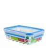 Recipiente de armazenamento EMSA 508539 Caixa retangular 0,8 L Transparente 8 unid.