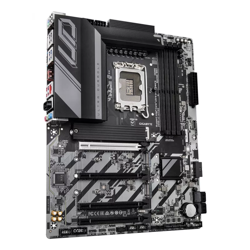 Placa-mãe GIGABYTE Z890 UD WIFI6E - Compatível com CPUs Intel Core Ultra (Série 2), VRM 12+1+2 fases, até 8800 MHz DDR5 (OC), 1xPCIe 5.0 + 2xPCIe 4.0, Wi-Fi 6E, 2,5 GbE LAN, USB 4