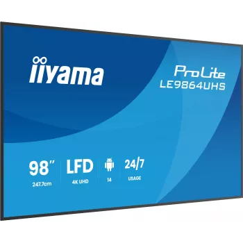 Ecrã de sinalização digital iiyama LE9864UHS-B1AG 2,49 m (98