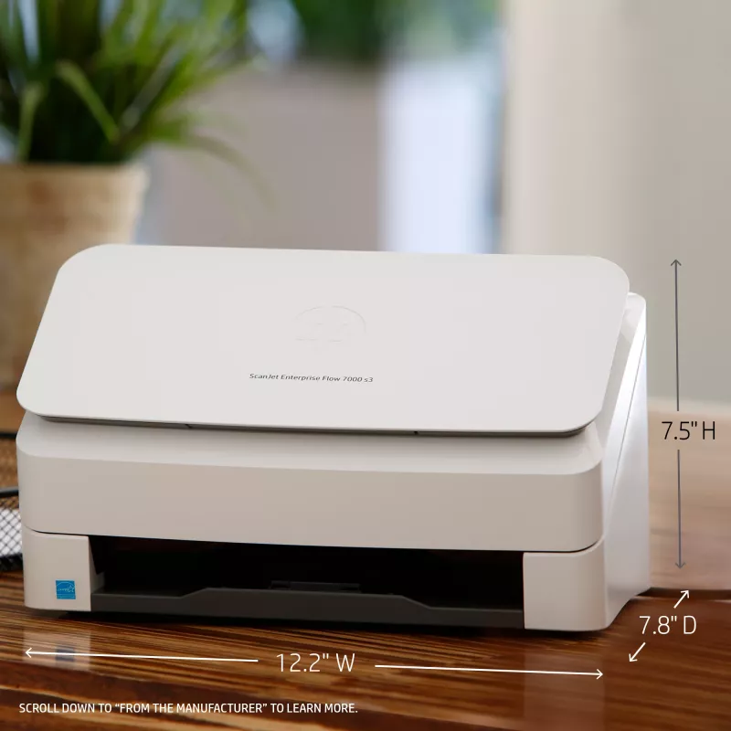 Scanner de alimentação HP Scanjet Enterprise Flow 7000 s3 600 x 600 DPI A4 Branco