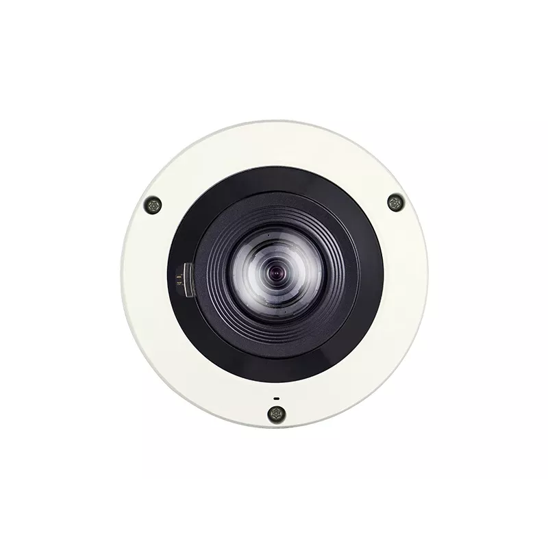 Câmara IP dome olho de peixe Hanwha Vision WiseNet X XNF-8010RV, 360°, 2048 x 2048, 1,6 mm, dia/noite, PoE, IK10, IP66, para exterior