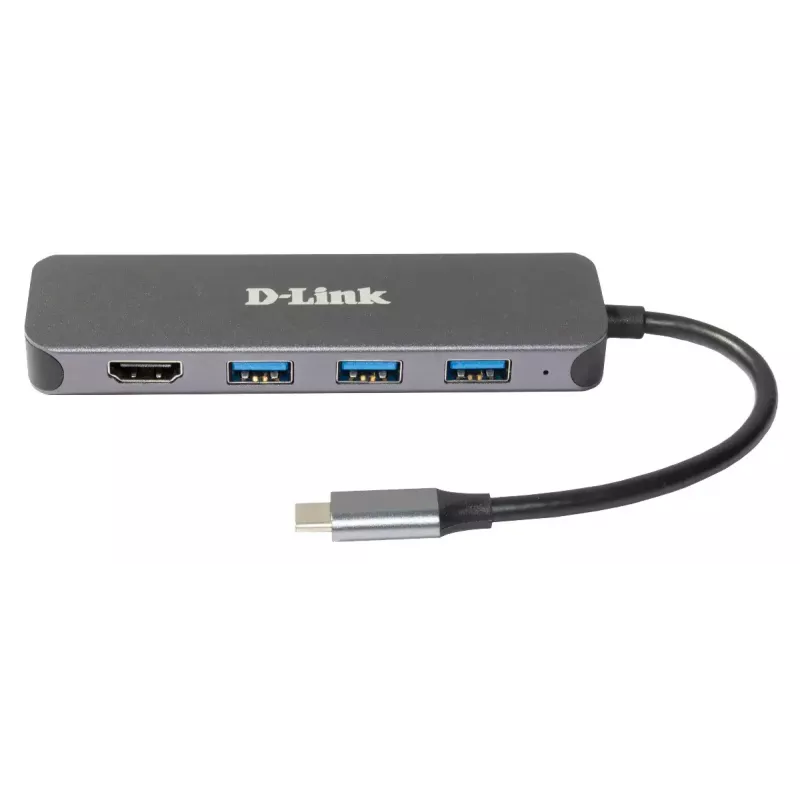 Hub USB-C 5-em-1 D-Link com HDMI/Power Delivery