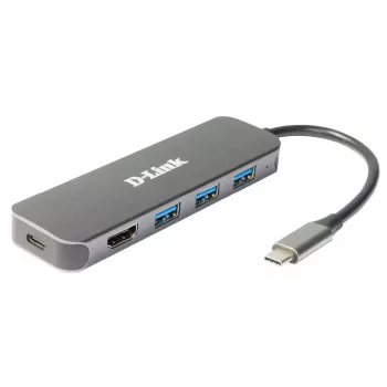 Hub USB-C 5-em-1 D-Link com HDMI/Power Delivery
