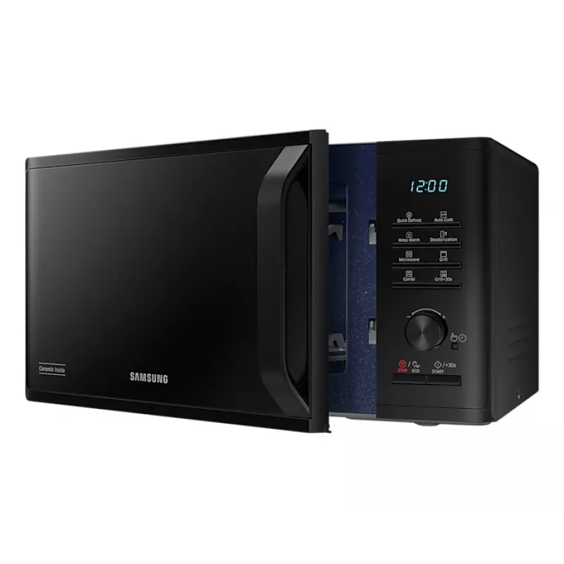 Micro-ondas Samsung MG23B3515AK/EN preto com grelhador de bancada 23 L 1250 W
