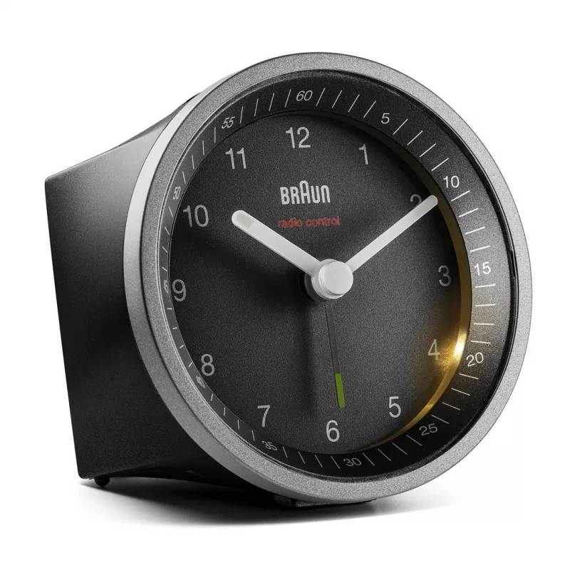 Despertador de quartzo Braun BC07SB-DCF preto, prateado