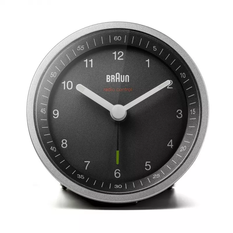 Despertador de quartzo Braun BC07SB-DCF preto, prateado