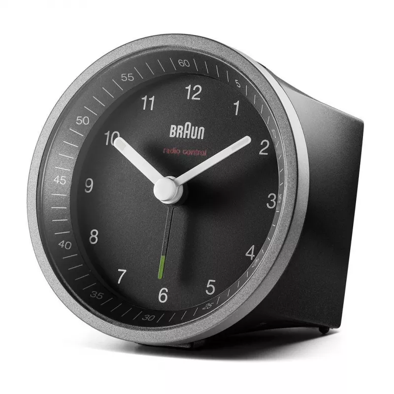 Despertador de quartzo Braun BC07SB-DCF preto, prateado
