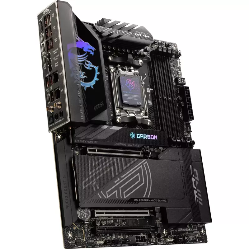 Placa-mãe MSI MPG X870E CARBON WIFI — AMD X870E, Socket AM5, ATX, DDR5 até 256 GB, Wi‑Fi 7