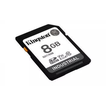 Kingston Technology 8G SDHC Industrial pSLC, 8 GB, SDXC, Classe 10, UHS-I, 100 MB/s, 80 MB/s
