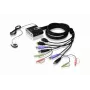 ATEN comutador KVM USB HDMI de 2 portas com áudio, 1920 x 1200 píxeis, WUXGA, 0,72 W, preto