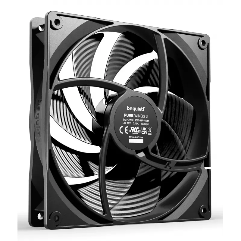 be quiet! Pure Wings 3 140mm | PWM high-speed Triple Pack ventoinha para caixa de computador 14 cm preto 3 peças