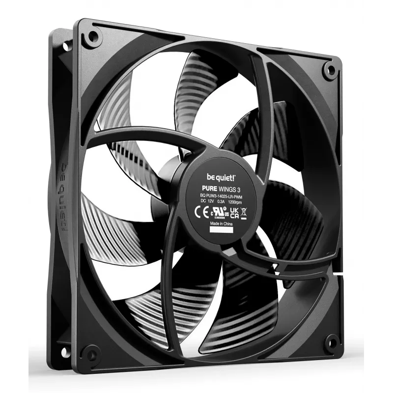 be quiet! Pure Wings 3 140mm | PWM Triple Pack ventoinha para caixa de computador 14 cm preto 3 peças