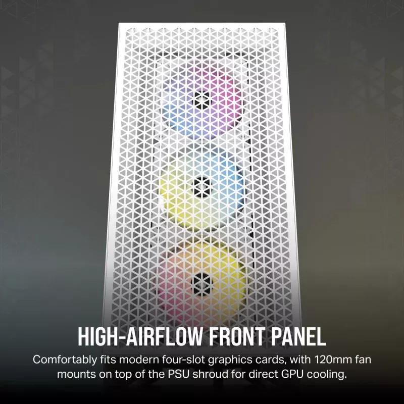Caixa de PC Mid-Tower CORSAIR - 3000d RGB Airflow - branco