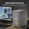 Caixa de PC Mid-Tower CORSAIR - 3000d RGB Airflow - branco