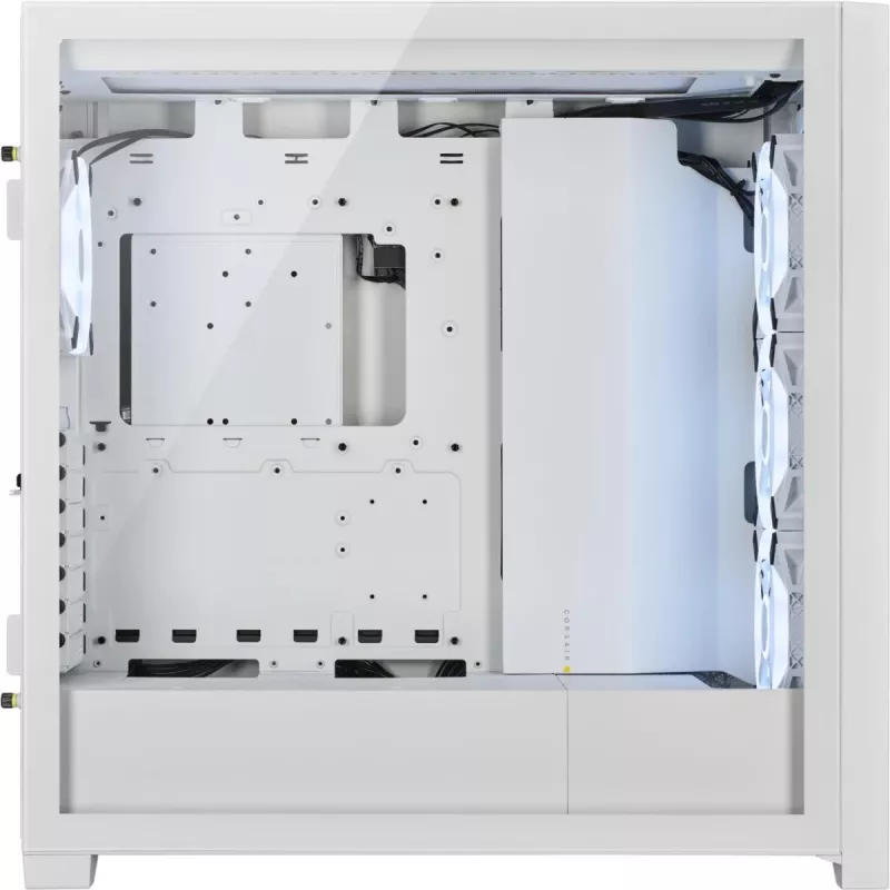 CORSAIR Mid-Tower Smart Case - iCUE 5000X - RGB QL Edition Tempered Glass True - branco
