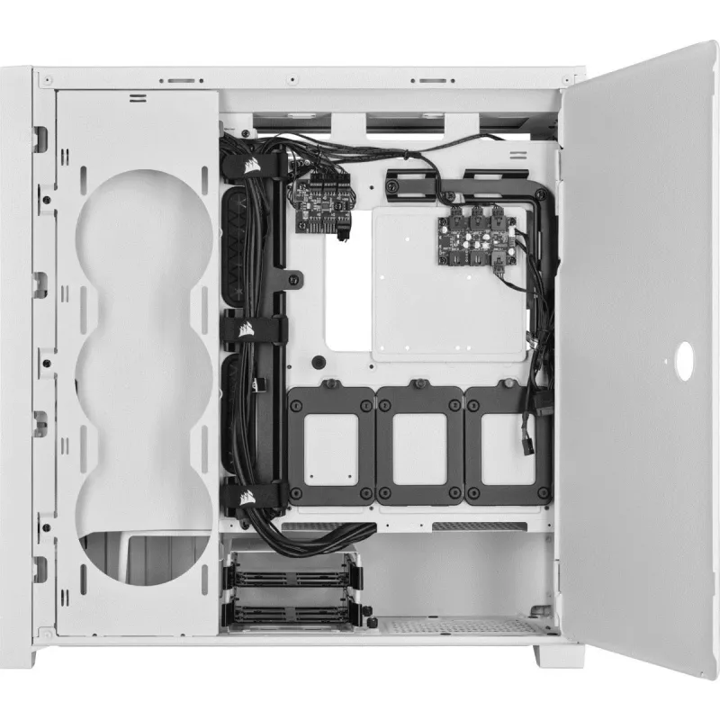 CORSAIR Mid-Tower Smart Case - iCUE 5000X - RGB QL Edition Tempered Glass True - branco