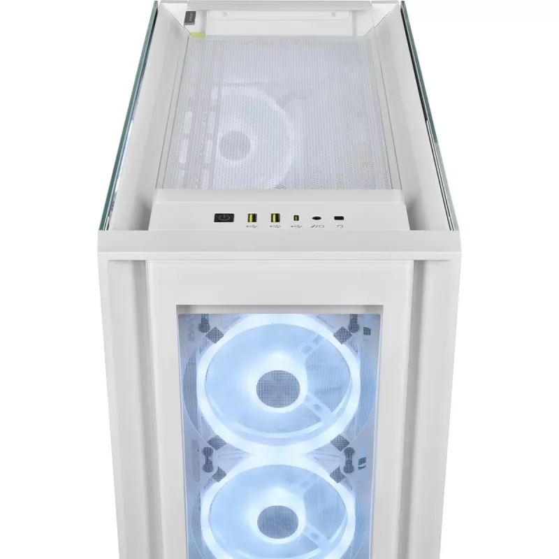 CORSAIR Mid-Tower Smart Case - iCUE 5000X - RGB QL Edition Tempered Glass True - branco