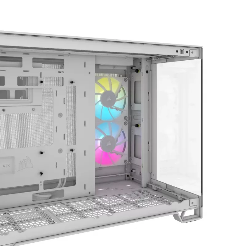 CORSAIR Caixa de PC – iCUE LINK 2500X RGB Micro-ATX Dual-Chamber branco