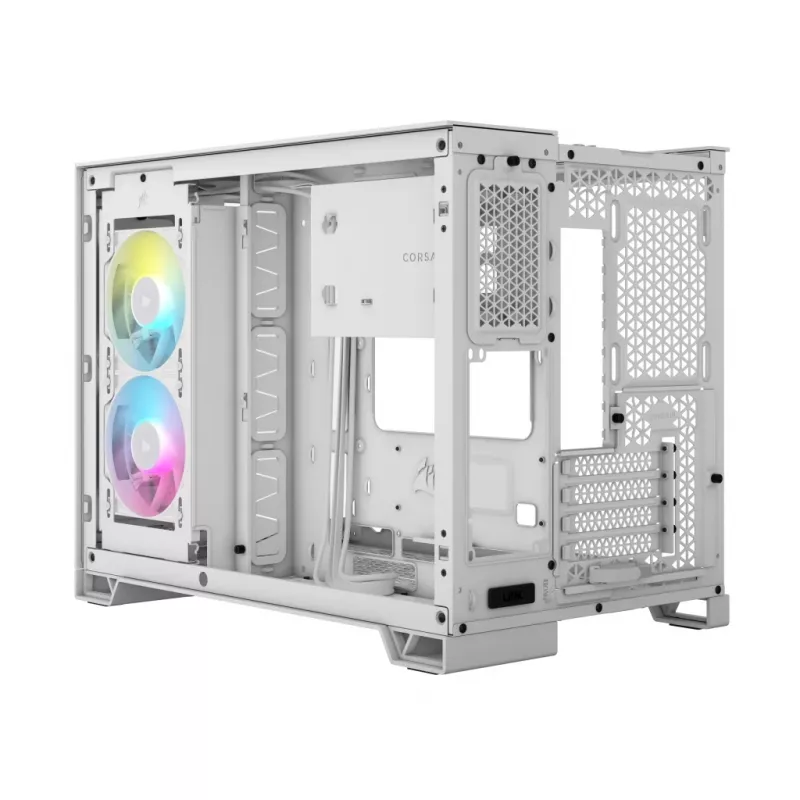 CORSAIR Caixa de PC – iCUE LINK 2500X RGB Micro-ATX Dual-Chamber branco