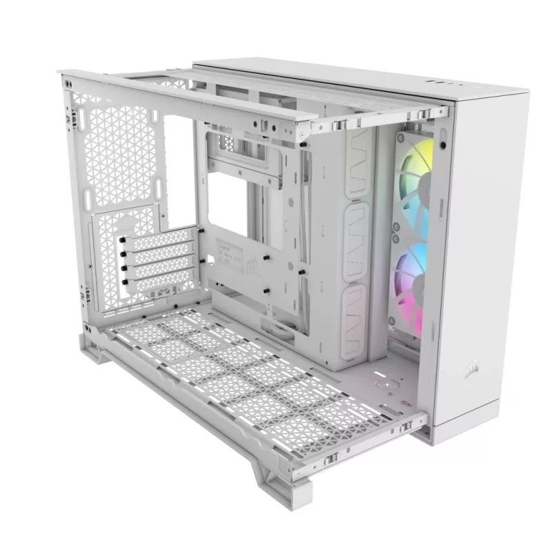 CORSAIR Caixa de PC – iCUE LINK 2500X RGB Micro-ATX Dual-Chamber branco