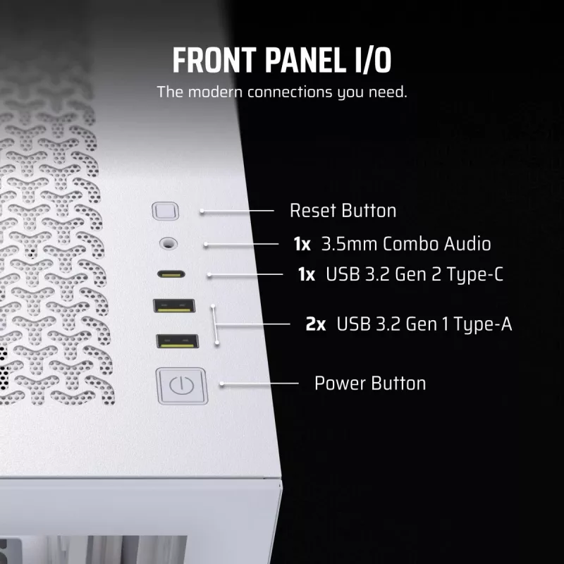 CORSAIR Caixa de PC - 3500X Mid-Tower - branco