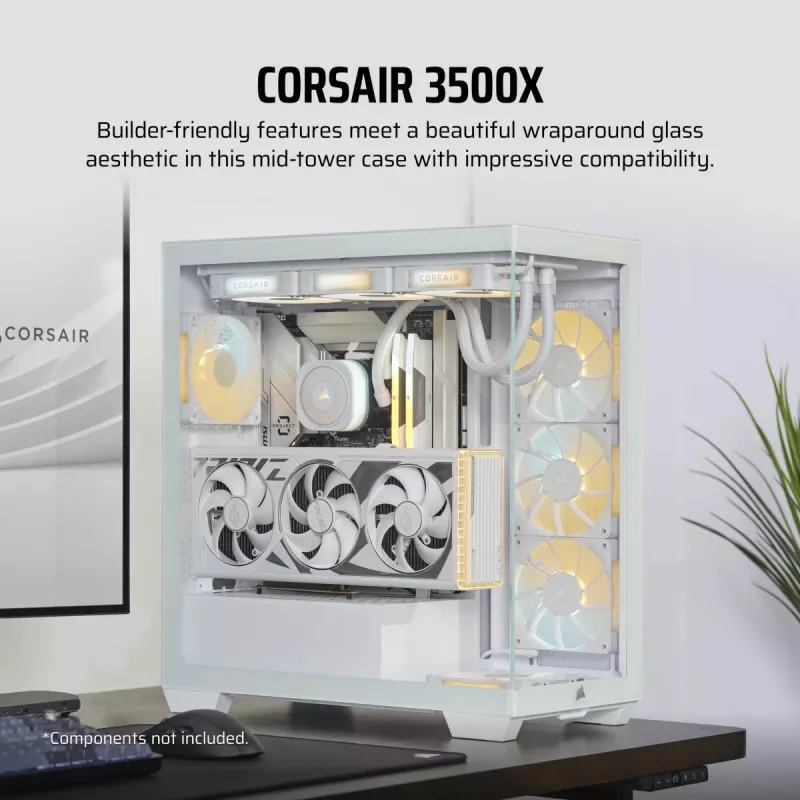 CORSAIR Caixa de PC - 3500X Mid-Tower - branco