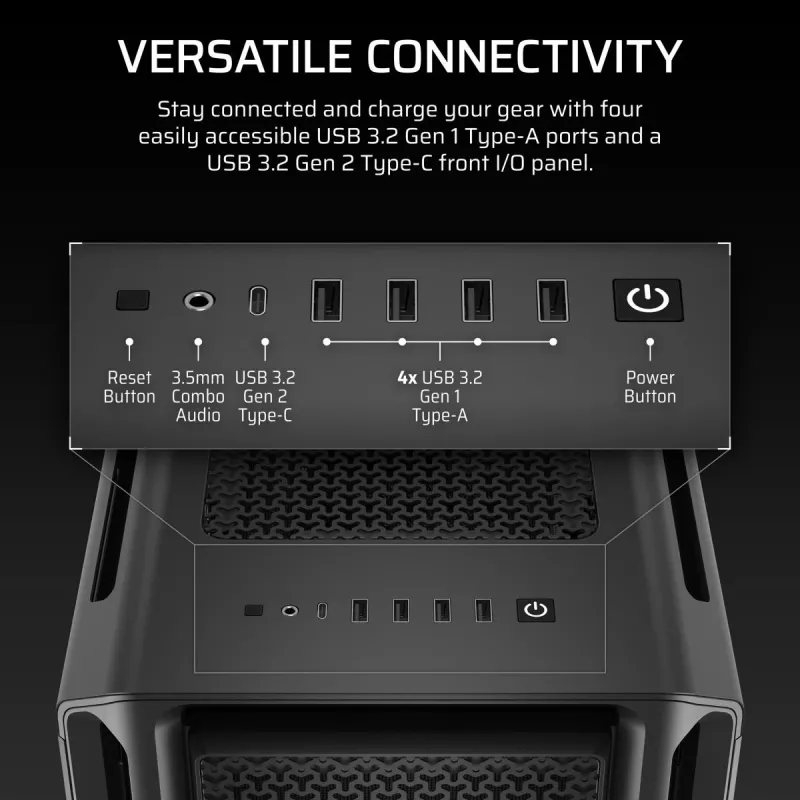 Caixa de PC CORSAIR - 5000T Mid-Tower High-Performance