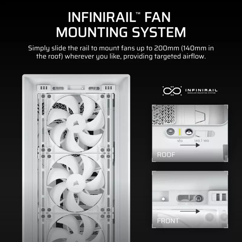 Caixa de PC CORSAIR - Frame 5000D RS High-Airflow Mid-Tower - branco