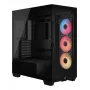 Caixa de PC Midi-Tower CORSAIR 3500X RS-R ARGB — preto, vidro temperado, suporta ATX/EATX/Micro-ITX, 3 ventoinhas frontais de 120 mm