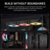 Caixa de PC Midi-Tower CORSAIR 3500X RS-R ARGB — preto, vidro temperado, suporta ATX/EATX/Micro-ITX, 3 ventoinhas frontais de 120 mm