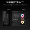 Caixa de PC Midi-Tower CORSAIR 3500X RS-R ARGB — preto, vidro temperado, suporta ATX/EATX/Micro-ITX, 3 ventoinhas frontais de 120 mm