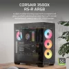 Caixa de PC Midi-Tower CORSAIR 3500X RS-R ARGB — preto, vidro temperado, suporta ATX/EATX/Micro-ITX, 3 ventoinhas frontais de 120 mm
