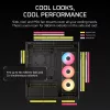Caixa de PC Midi-Tower CORSAIR 3500X RS-R ARGB — preto, vidro temperado, suporta ATX/EATX/Micro-ITX, 3 ventoinhas frontais de 120 mm