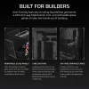 Caixa de PC Midi-Tower CORSAIR 3500X RS-R ARGB — preto, vidro temperado, suporta ATX/EATX/Micro-ITX, 3 ventoinhas frontais de 120 mm