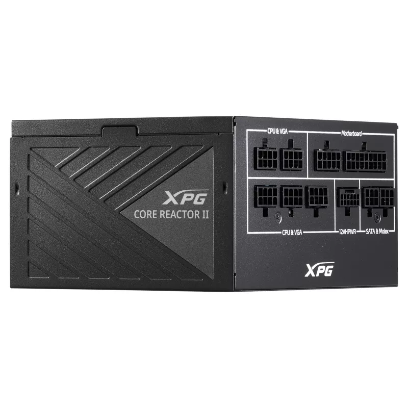 Fonte de alimentação ADATA XPG COREREACTOR II 1000W, ATX 3.0, 80 PLUS Gold, totalmente modular, 100–240 V, 50/60 Hz, preta