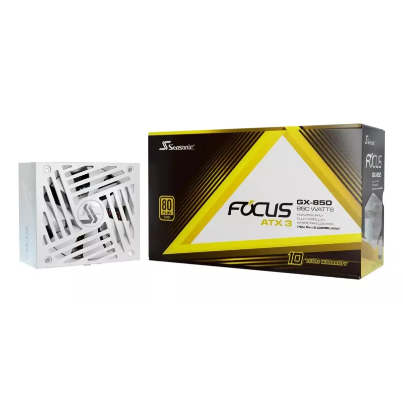 Fonte de alimentação Seasonic Focus GX-850 850W 20+4 Pin ATX branco