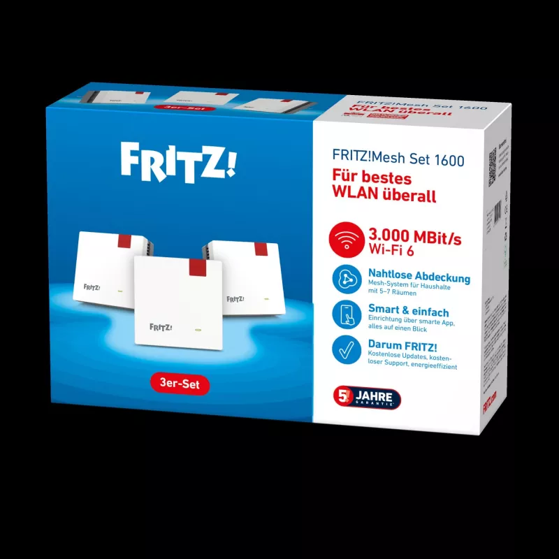 Conjunto Mesh 1600 dual-band (2,4 GHz / 5 GHz) Wi-Fi 6 (802.11ax) vermelho, branco 1 interno