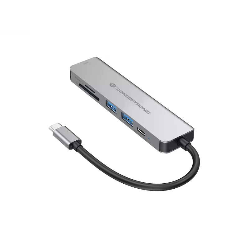 Dock para portátil/replicador de portas Conceptronic DONN02G USB 3.2 Gen 1 (3.1 Gen 1) Type-C alumínio