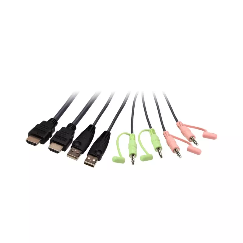 Comutador KVM HDMI USB de 2 portas ATEN 4K com telecomando para seleção de portas